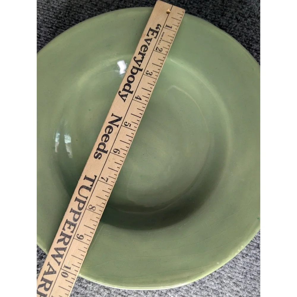 Lot Of Pottery Barn Sausalito Green Sage Cups‎ - 6 & Wide Rim Bowls - 4 READ